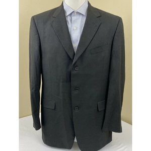 Daniel Cremieux Loro Piana Wool Suit Gray Pinstripe 44L
